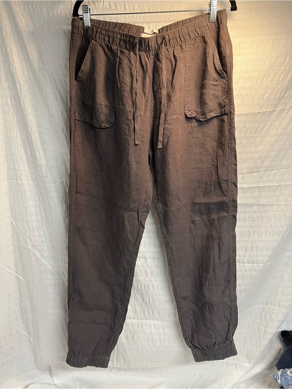 C&C California Womens Grey Drawstring linen pants